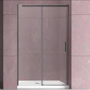 Душевая дверь Vincea Дайс (Dice) VDS-4D160CLGM 160x200 см, профиль вороненая сталь. Размер регулировки 1580-1600 мм