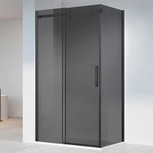 Душевой уголок Vincea Como-N VSR-4CN9014CGB, 1400*900, черный, стекло тонированное