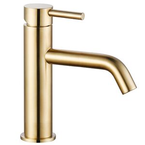 AQUAme AQM 6210GG Siena Смеситель для раковины однорычажный 82мм, Glossy gold