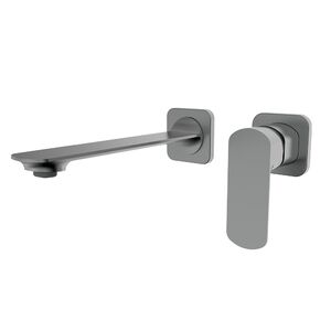 AQUAme AQM6315GM Monza Смеситель для раковины настенный на 2 отв., внутр монтаж в компл., графит
