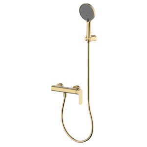 AQUAme AQM6313BG Monza Смеситель для душа однорычажный, с душевым набором, 3 режима, Brushed gold