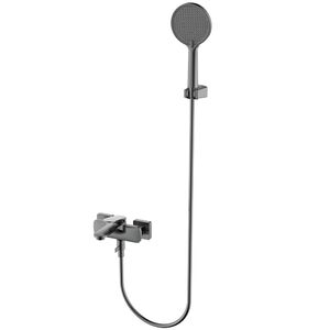 AQUAme AQM6712GM Imola Смеситель для ванны, с душевым набором, графит
