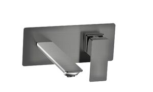 AQUAme AQM6815GM Savona Смеситель для раковины, настен., на 2 отв., Комплект, оружейная сталь