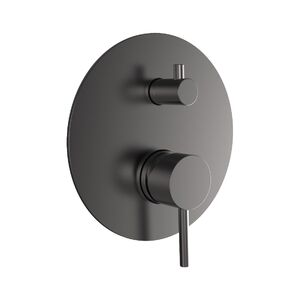 AQUAme AQM8803GM Встраиваемый смеситель на 2 потр. в комплекте с внутр. частью, оружейная сталь