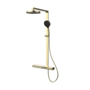 Душевая стойка Vincea Arco VSFS-4AR1BG с изливом, брашированное золото