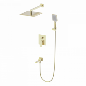 Душевая система встраиваемая WONZON & WOGHAND CUBE 2.0, Брашированное золото (WW-88087068-BG)