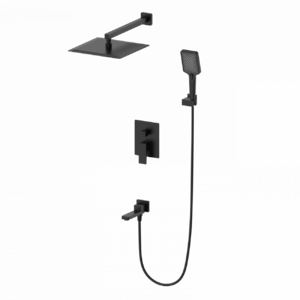 Душевая система встраиваемая WONZON & WOGHAND CUBE 2.0, Черный матовый (WW-88087068-MB)