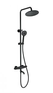 Душевая система с термостатом WONZON & WOGHAND CAPSULE, Черный матовый (WW-B3031-A1-MB)