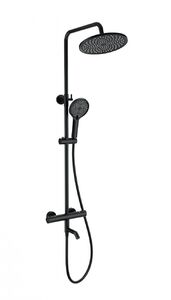Душевая система с термостатом WONZON & WOGHAND INN 3, Черный матовый (WW-B3065-T1-MB)