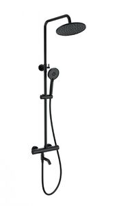 Душевая система с термостатом WONZON & WOGHAND INN 4, Черный матовый (WW-B3047-A1-MB)