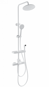 Душевая система с термостатом WONZON & WOGHAND Plate, Белый матовый (WW-C3017-A1-MW)