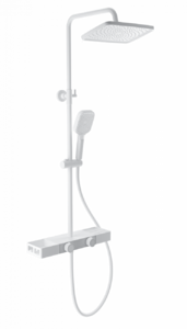 Душевая система с термостатом WONZON & WOGHAND Shelf, Белый матовый (WW-B3552-MW)