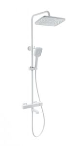Душевая система с термостатом WONZON & WOGHAND STAY 2, Белый матовый (WW-B3016-T1-MW)
