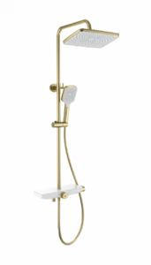 Душевая система с термостатом WONZON & WOGHAND ThermoKlick, Брашированное золото (WW-B3098-A- BG)