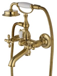 Смеситель для ванны с душем WONZON & WOGHAND RETRO, Брашированное золото (WW-88639020- BG)