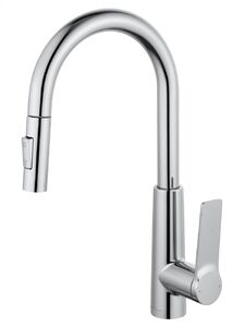Смеситель для кухни с выдвижным изливом WONZON & WOGHAND, Хром (WW-A20782-CR)