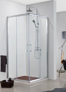 Душевое ограждение Azario GREENWOOD 1100х1100х1850, прозрачное стекло 6 мм, цвет профиля хром (AZ-NNE1142 1100)