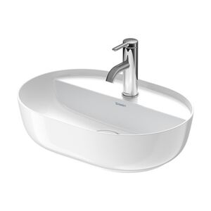 DURAVIT LUV Раковина 500х350 мм., для установки на столешницу, с 1 отвер для смесителя, с керамич крышкой дон клап, без перелива, цвет белый глянцевый