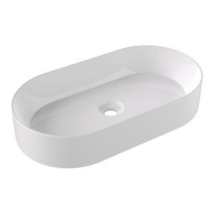 Alice Spy Раковина Oval 65x36хВ12, накладная, без отверстия под смеситель, белый глянцевый