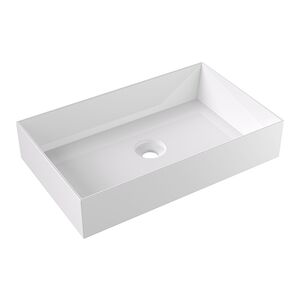 Alice Spy Раковина Rectangular 60x38хВ12, накладная, без отверстия под смеситель, белый глянцевый