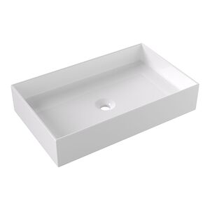 Alice Hide Раковина 60x37хВ12, накладная, без отверстия под смеситель, белый глянцевый