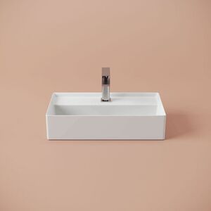 Artceram SCALINO Раковина накладная/подвесная 50х27 см, с 1 отв под смеситель, цвет белый глянцевый