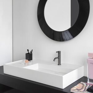 Laufen Kartell Раковина 900х460х120мм без перелива, с 1 отв. под смеситель, со скр сливом, полка слева, цвет: белый