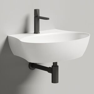 Salini ALDA WALL 01  Раковина 580х450х150 мм, без донного клап, сифон,  слив-пер, мат-л: S-Sense, глянцевый, белый