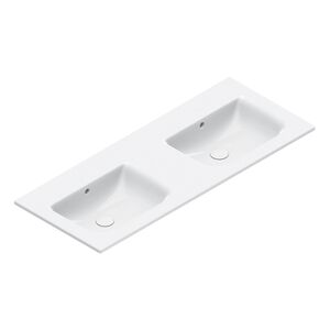 Catalano ITALY Раковина 125x50 двойная, без отв. под смеситель, покрытие Cataglaze+, цвет белый глянцевый