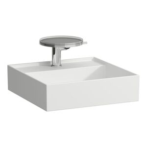 Kartell by laufen мини-раковина со скрытым сливом 460x460x120 мм, отверстие для смесителя, без отверстия перелива, цвет белый матовый