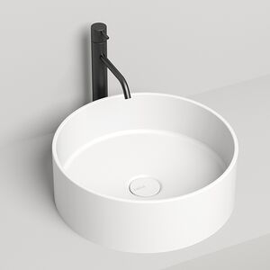 Salini ARMONIA 202 Раковина накладная 450х450х150мм, без отв. под смес, без перелива, мат-л: S-Stone, матовый, белый.