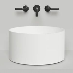 Salini ARMONIA ROUND  02  Раковина накладная  450х450х250мм, без отв. под смес, без донного клапана, мат-л: S-Stone, матовый, белый.