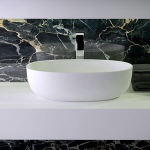 KNIEF Prime Раковина накладная  53х35х15 cm, без отв под смеситель , цвет белый матовый (СПЕЦЦЕНА со склада!)