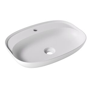 Alice Form Раковина Oval 60x45хВ12 Plan, накладная, с отверстием под смеситель, белый матовый