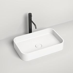 Salini CALLISTA 01 Раковина накладная 545х345х100мм, без отв. под смес, без перелива, мат-л: S-Stone, матовый, белый.