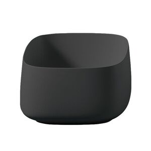 ARTCERAM COGNAC Раковина настольная Quadro 43x43 см, цвет матовый черный, Saniglaze