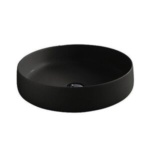 ARTCERAM COGNAC Раковина настольная &Oslash; 48 см, цвет матовый черный, Saniglaze