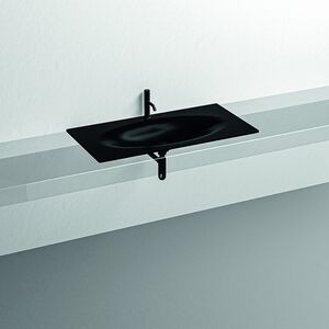 KERASAN SHAPE Раковина 1020х520 мм., встраиваемая, с 1 отверстием для смесителя, цвет черный матовый