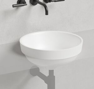 Salini MAREA 03 Раковина накладная 415х415х160мм, без отв. под смес, без перелива, мат-л: S-Stone, матовый, белый.
