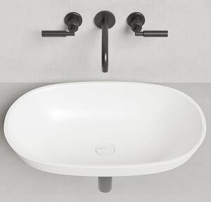 Salini MAREA 01 Раковина накладная 645х387х160мм, без отв. под смес, без перелива, мат-л: S-Stone, матовый, белый.