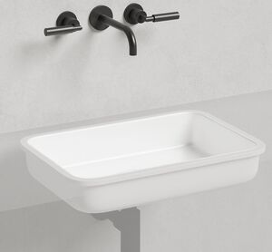 Salini MAREA 09 1802209M Раковина врезная снизу 550х380х126мм, без отв. под смес, без перелива, мат-л: S-Stone, матовый, белый.