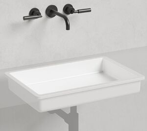 Salini MAREA 14 1802214M Раковина врезная снизу 600х400х128 мм, без отв. под смес, без перелива, мат-л: S-Stone, матовый, белый.