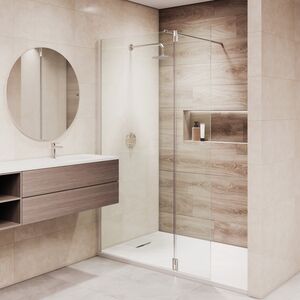 Душевая перегородка RGW WA-050 (WA-002 + Z-070) стекло Прозрачное, профиль Хром, 120х195см