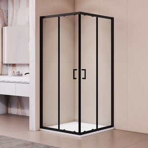 Душевой уголок RGW PA-030B 350803000-14 стекло Прозрачное, профиль Черный, 100х100 см