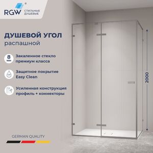 Душевой уголок RGW SV-040Gr 353204009-110 стекло Прозрачное, профиль Серый, 100х90 см