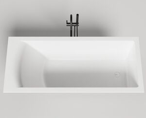 Salini Cascata Встраиваемая ванна 170x70x55.2см., ножки, сифон, мат-л: S-Sense, цвет: белый глянцевый