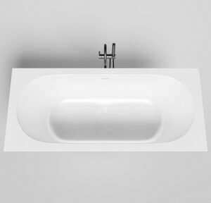 Salini Ornella Axis 180 Kit Встраиваемая ванна 180х80х60см, прямоугольная, материал: S-Stone, донный клапан   Down , слив-перелив, цвет: белый матовый