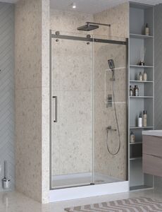 Душевая дверь BelBagno MARINO-2-BF-1-110-C-GM, стекло прозрачное, регулировка 108-111 см