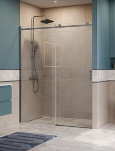 Душевая дверь BelBagno SOFT_CLOSE-2-BF-1-160-C-GM, стекло прозрачное, регулировка 158,5-160,5 см