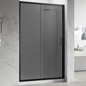 Душевая дверь Veconi Vianno VN-55BT, 1300x1950, Черный, стекло тонированное, регулировка 1290-1330 мм